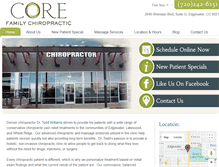 Tablet Screenshot of corefamilychiro.com